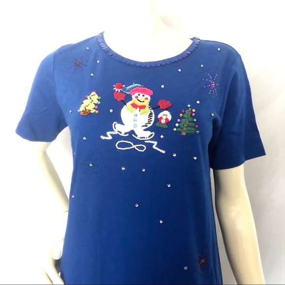 Ugly Christmas (not ugly) dress w/cardigan - Picture 3 of 8